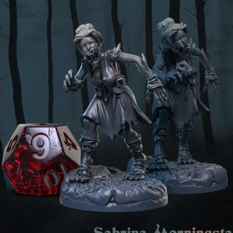 Miniature<Sabrina Morningstar - Miniature Marvels: Airplane Models & Painted Dice