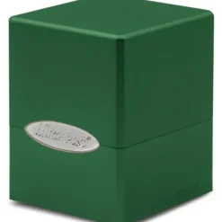 Accessories<Satin Cube: Forest Green - Miniature Marvels: Airplane Models & Painted Dice