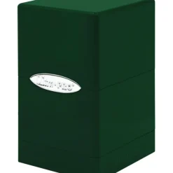 Accessories<Satin Tower Deck Box: Hi-Gloss Emerald Green - Miniature Marvels: Airplane Models & Painted Dice