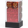 Dice<Scarlet / Gold: Scarab 12d6 16mm Dice Block CHX 27614 - Miniature Marvels: Airplane Models & Painted Dice