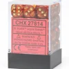 Dice<Scarlet / Gold: Scarab 36d6 12mm Dice Block CHX 27814 - Miniature Marvels: Airplane Models & Painted Dice