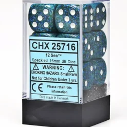Dice<Sea: Speckled 12d6 16mm Dice Set CHX 25716 - Miniature Marvels: Airplane Models & Painted Dice