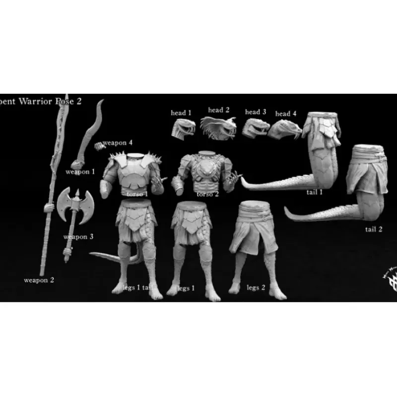 Miniature<Serpent Male Kitbash Set 2 - Miniature Marvels: Airplane Models & Painted Dice