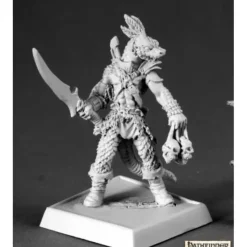 Miniature<Serpentfolk Warrior: Pathfinder RPR 60074 - Miniature Marvels: Airplane Models & Painted Dice