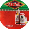 Egpull<SET OF 2 TECATE Beer Bottle Posters Round Circle Bar Pub Signs - Mancave Room - Miniature Marvels: Airplane Models & Painted Dice