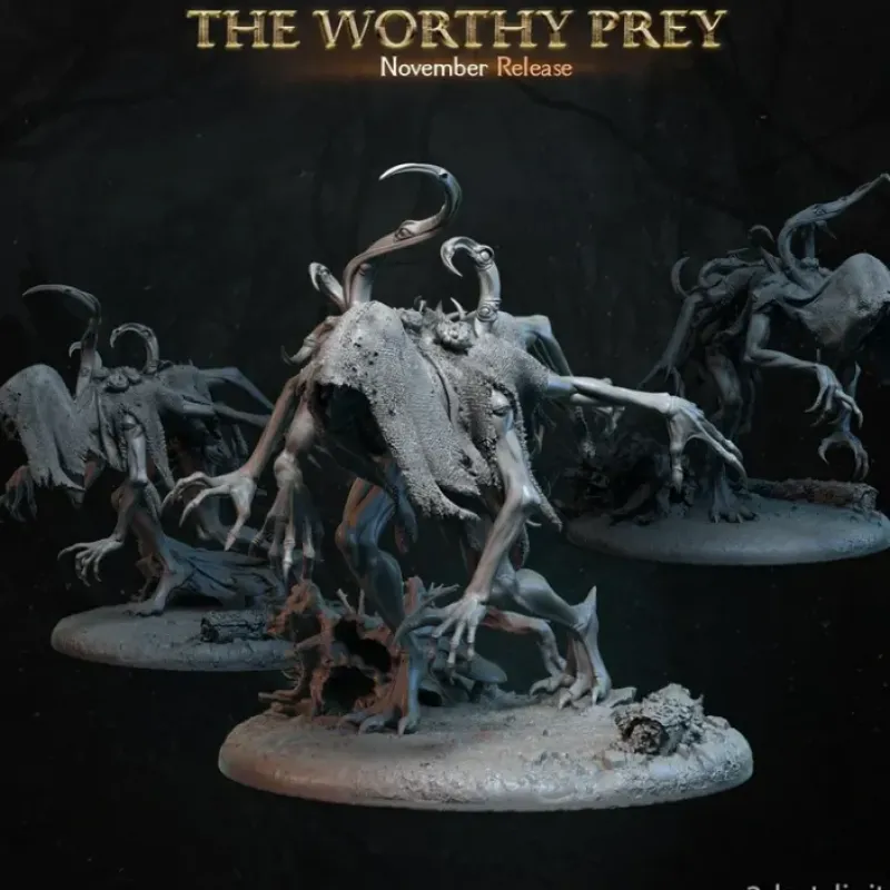Miniature<Shadow Beast - Miniature Marvels: Airplane Models & Painted Dice