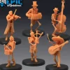 Miniature<Skeleton Musicians - Miniature Marvels: Airplane Models & Painted Dice