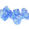 Dice<Sky Blue / White: Borealis d10 Dice Set (10's) CHX 27226 - Miniature Marvels: Airplane Models & Painted Dice