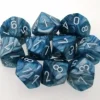 Dice<Slate / White: Lustrous d10 Dice Set (10's) CHX 27290 - Miniature Marvels: Airplane Models & Painted Dice