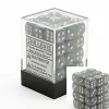 Dice<Smoke / White: Frosted 36d6 12mm Dice Block CHX LE415 - Miniature Marvels: Airplane Models & Painted Dice