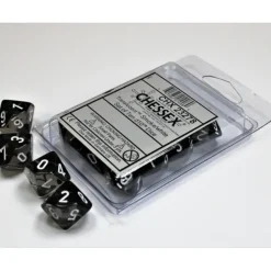 Dice<Smoke / White: Translucent d10 Dice Set (10's) CHX 23278 - Miniature Marvels: Airplane Models & Painted Dice