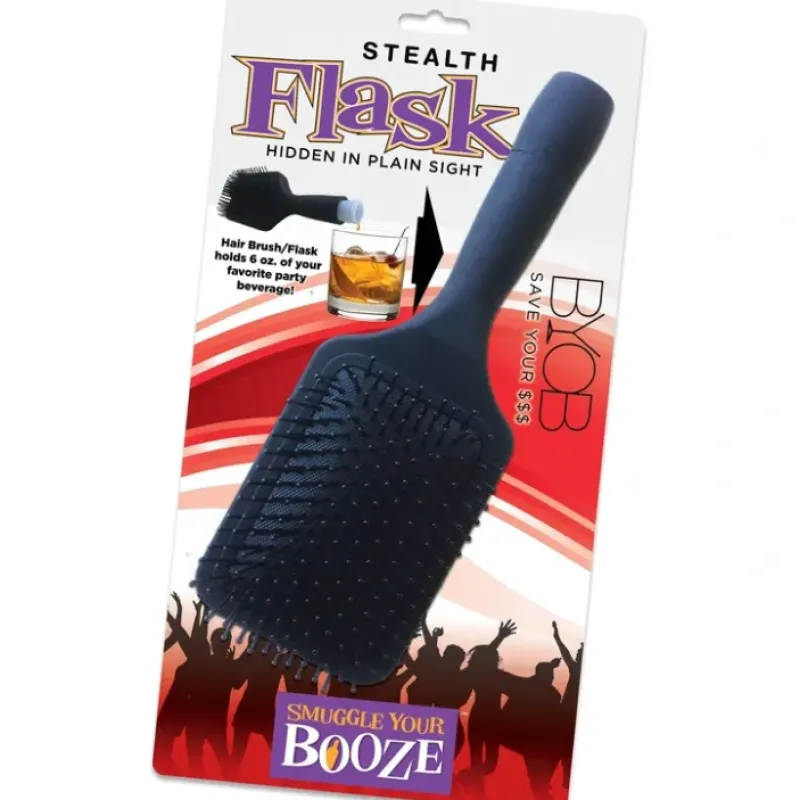 Egpull<Smuggle Your Booze Hairbrush Flask 6oz Stealth Hiding Whiskey Alcohol Beverage - Miniature Marvels: Airplane Models & Painted Dice