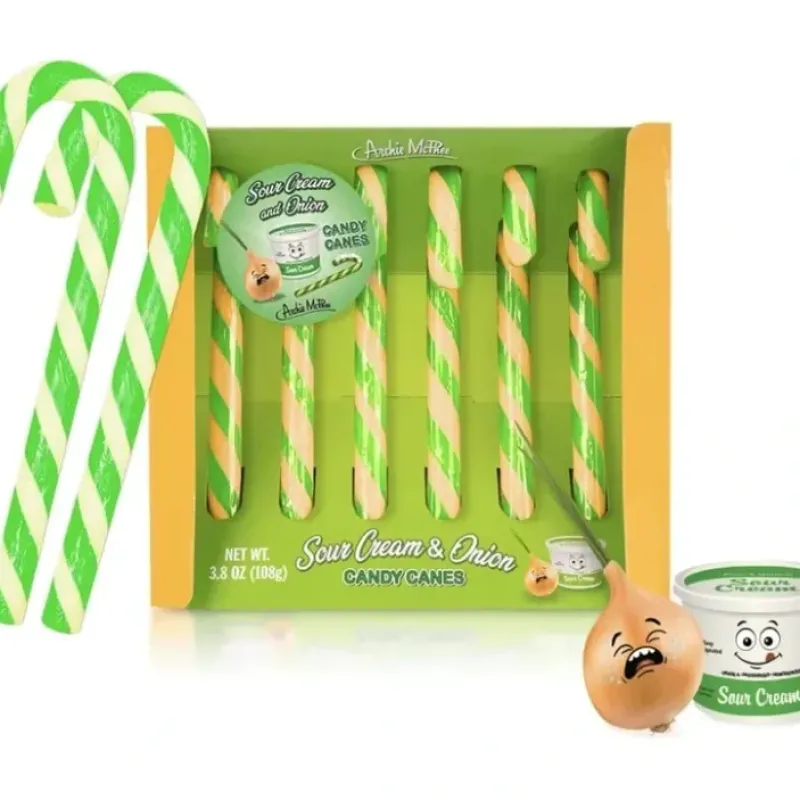 Egpull<Sour Cream & Onion Candy Canes - DISGUSTING! Gag Prank Joke Gift - Archie McPhee - Miniature Marvels: Airplane Models & Painted Dice