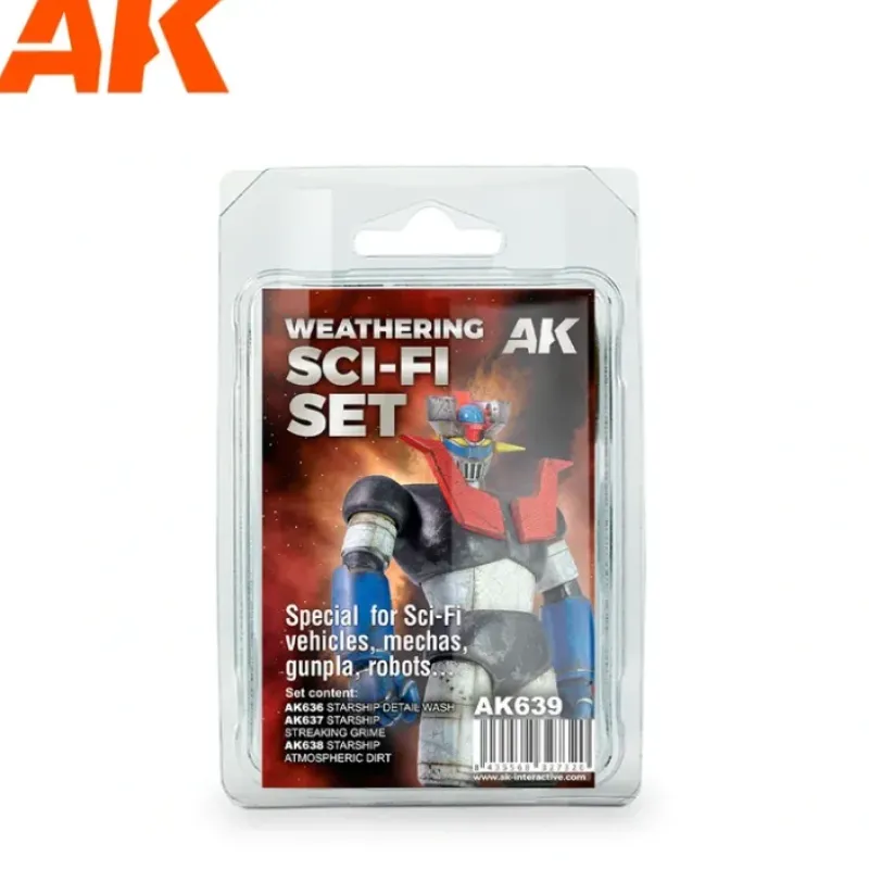 Paint<Starship: Weathering - Sci-Fi Set LTG AK-639 - Miniature Marvels: Airplane Models & Painted Dice