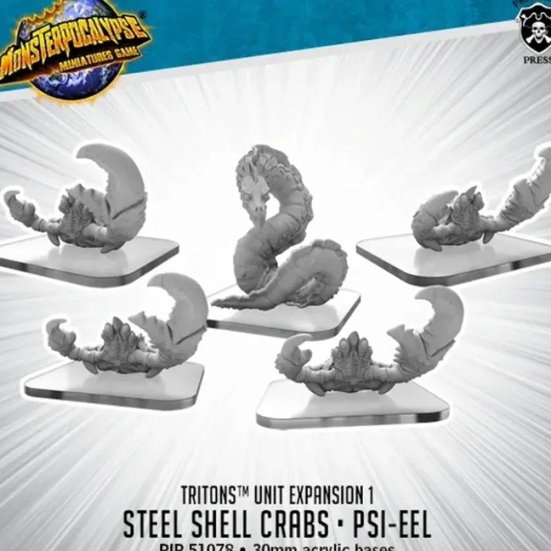 Miniature<Steel Shell Crabs & Psi: Eel: Triton - Units PIP 51078 - Miniature Marvels: Airplane Models & Painted Dice
