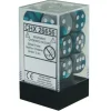 Dice<Steel-Teal / White: Gemini 12d6 16mm Dice Set CHX 26656 - Miniature Marvels: Airplane Models & Painted Dice