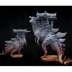 Miniature<Stego with Platform - Miniature Marvels: Airplane Models & Painted Dice