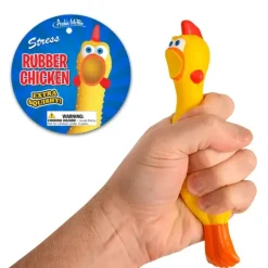 Egpull<STRESS CHICKEN - Squish Squeezable Squishy Hand Rubber Fidget Toy- Archie McPhee - Miniature Marvels: Airplane Models & Painted Dice