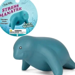 Egpull<STRESS MANATE - Squish Squeezable Squishy Cute Figure Fidget Toy - Archie McPhee - Miniature Marvels: Airplane Models & Painted Dice