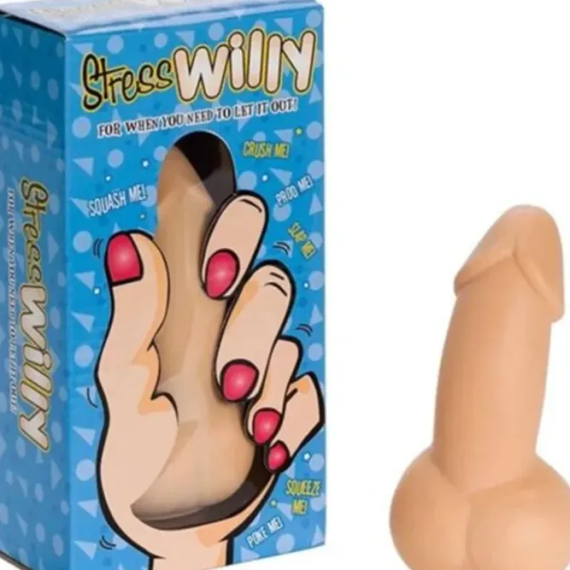Egpull<STRESS WILLY - Squeeze Slap Poke Me! Pecker Relief Adult Novelty Joke Gift Toy - Miniature Marvels: Airplane Models & Painted Dice