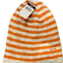 Egpull<Stylish Genuine Le Tigre Knit Hat Winter Beanie - Orange & White 100% Acrylic - Miniature Marvels: Airplane Models & Painted Dice
