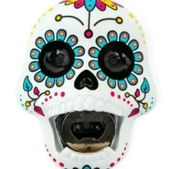 Egpull<Sugar Skull Beer Bottle Opener - Colorful Art Wall Mounted - BigMouth Inc. - Miniature Marvels: Airplane Models & Painted Dice