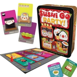Board Game<Sushi Go Party! The Deluxe Pick and Pass Card Game GWI 419 - Miniature Marvels: Airplane Models & Painted Dice