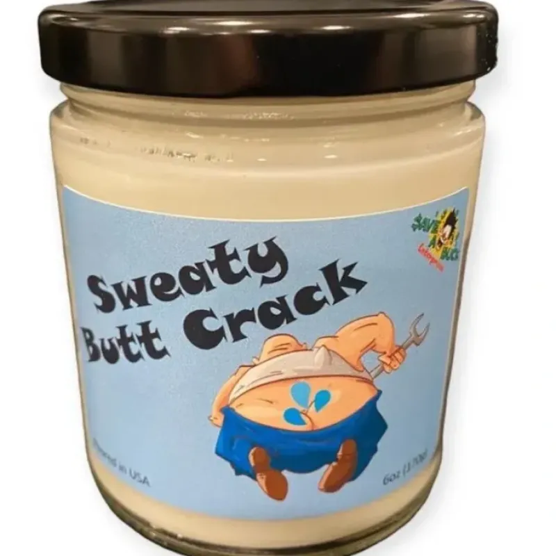 Egpull<SWEATY BUTT CRACK Scented Candle - Swamp Ass Gag Prank Joke Fart Poop Funny Gift - Miniature Marvels: Airplane Models & Painted Dice