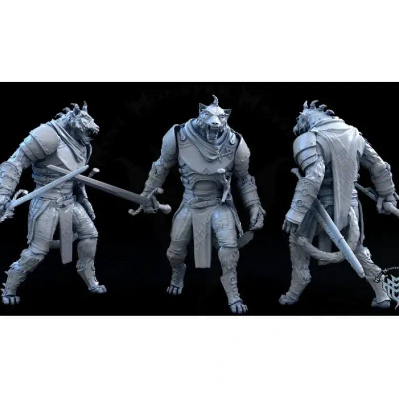 Miniature<Tabaxi Male - Miniature Marvels: Airplane Models & Painted Dice