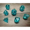 Dice<Teal / White: Translucent Polyhedral Die Set (7's) CHX 23085 - Miniature Marvels: Airplane Models & Painted Dice