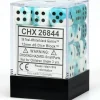 Dice<Teal-White / Black: Gemini 36d6 12mm Dice Block CHX 26844 - Miniature Marvels: Airplane Models & Painted Dice
