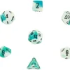 Dice<Teal-White / Black: Gemini Polyhedral Dice Set (7's) CHX 26444 - Miniature Marvels: Airplane Models & Painted Dice