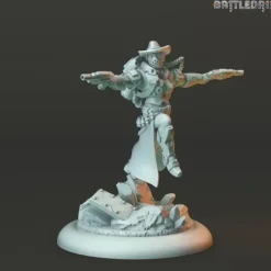Miniature<Terron Gunslinger - Miniature Marvels: Airplane Models & Painted Dice