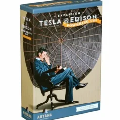 Board Game<Tesla vs. Edison: Powering Up! Expansion AAX 1101 - Miniature Marvels: Airplane Models & Painted Dice