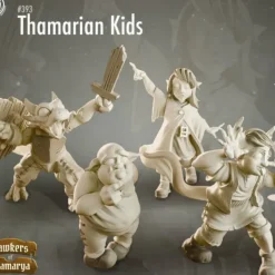 Miniature<Thamarya Orphan Kids - Miniature Marvels: Airplane Models & Painted Dice