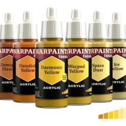 Paint<The Army Painter - Warpaints Fanatic: Yellows Flexible Triad - Miniature Marvels: Airplane Models & Painted Dice