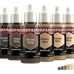 Paint<The Army Painter - Warpaints Fanatic: Deep Skin Tones Flexible Triad - Miniature Marvels: Airplane Models & Painted Dice