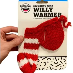 Egpull<THE CHRISTMAS CANDY CANE Willy Warmer Weener Knitted Crochet Sock - GaG Gift - Miniature Marvels: Airplane Models & Painted Dice