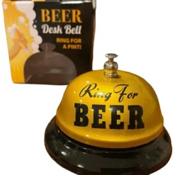 Egpull<The Golden " Ring for BEER " Desk Bell - Gag Joke Bar Pub Office Kitchen Room - Miniature Marvels: Airplane Models & Painted Dice
