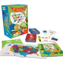 Board Game<The Scrambled States of America Game - Deluxe Edition: The Whimsical, Mad-Dashing Geography Game GWI 5505 - Miniature Marvels: Airplane Models & Painted Dice