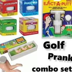 Egpull<The Ultimate Golf Prank Set - 4 Trick Golf Balls - 1 Eject-A-Putt - 1 3pk Tees - Miniature Marvels: Airplane Models & Painted Dice