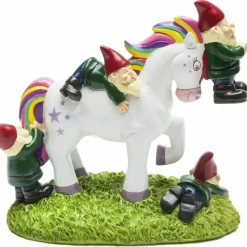 Egpull<The Unicorn Attack Garden Gnome Statue Twisted Blood Sculpture - BigMouth Inc. - Miniature Marvels: Airplane Models & Painted Dice
