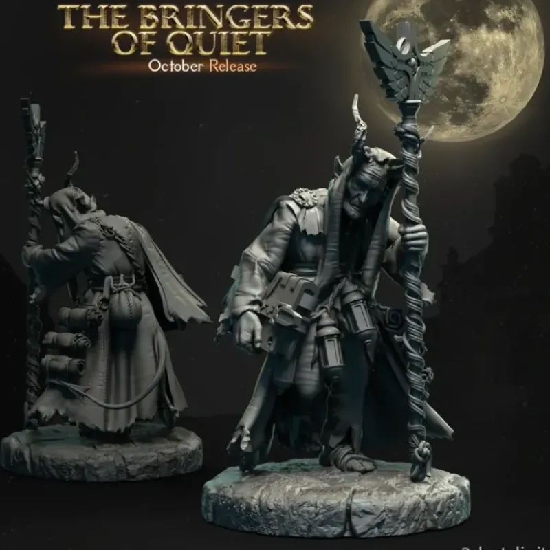 Miniature<Tiefling Cleric Of Martyron - Miniature Marvels: Airplane Models & Painted Dice