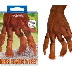 Egpull<Tiny Finger Hands & Feet (DARK SKIN) Fun Puppet Gag Joke Toys - Archie McPhee - Miniature Marvels: Airplane Models & Painted Dice