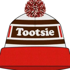 Egpull<TOOTSIE Roll Candy Pom Pom Beanie Hat - Retro Trendy Skater Winter Soft Cap - Miniature Marvels: Airplane Models & Painted Dice