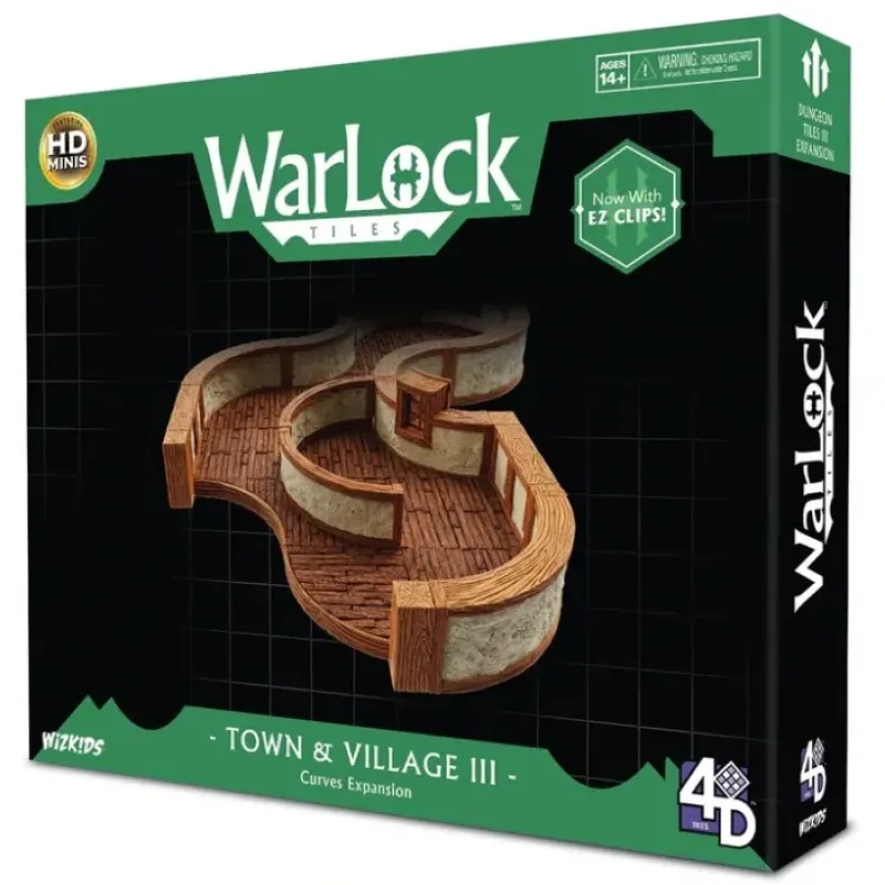 Miniature<Town & Village III - Curves: WarLock Tiles - WizKids 4D Settings WZK 16519 - Miniature Marvels: Airplane Models & Painted Dice