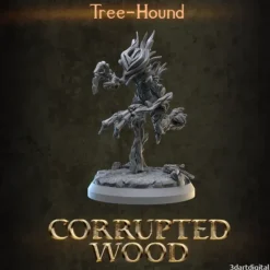 Miniature<Tree Hound, Running - Miniature Marvels: Airplane Models & Painted Dice