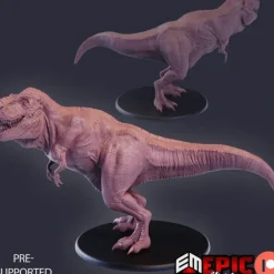 Miniature<T-Rex Standing - Miniature Marvels: Airplane Models & Painted Dice
