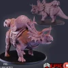 Miniature<Triceratops With Mount - Miniature Marvels: Airplane Models & Painted Dice