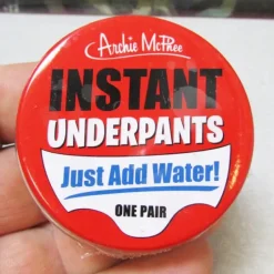 Egpull<UH OH... Instant Underpants in Tin - Just add water! Gag Joke ~ Archie McPhee - Miniature Marvels: Airplane Models & Painted Dice